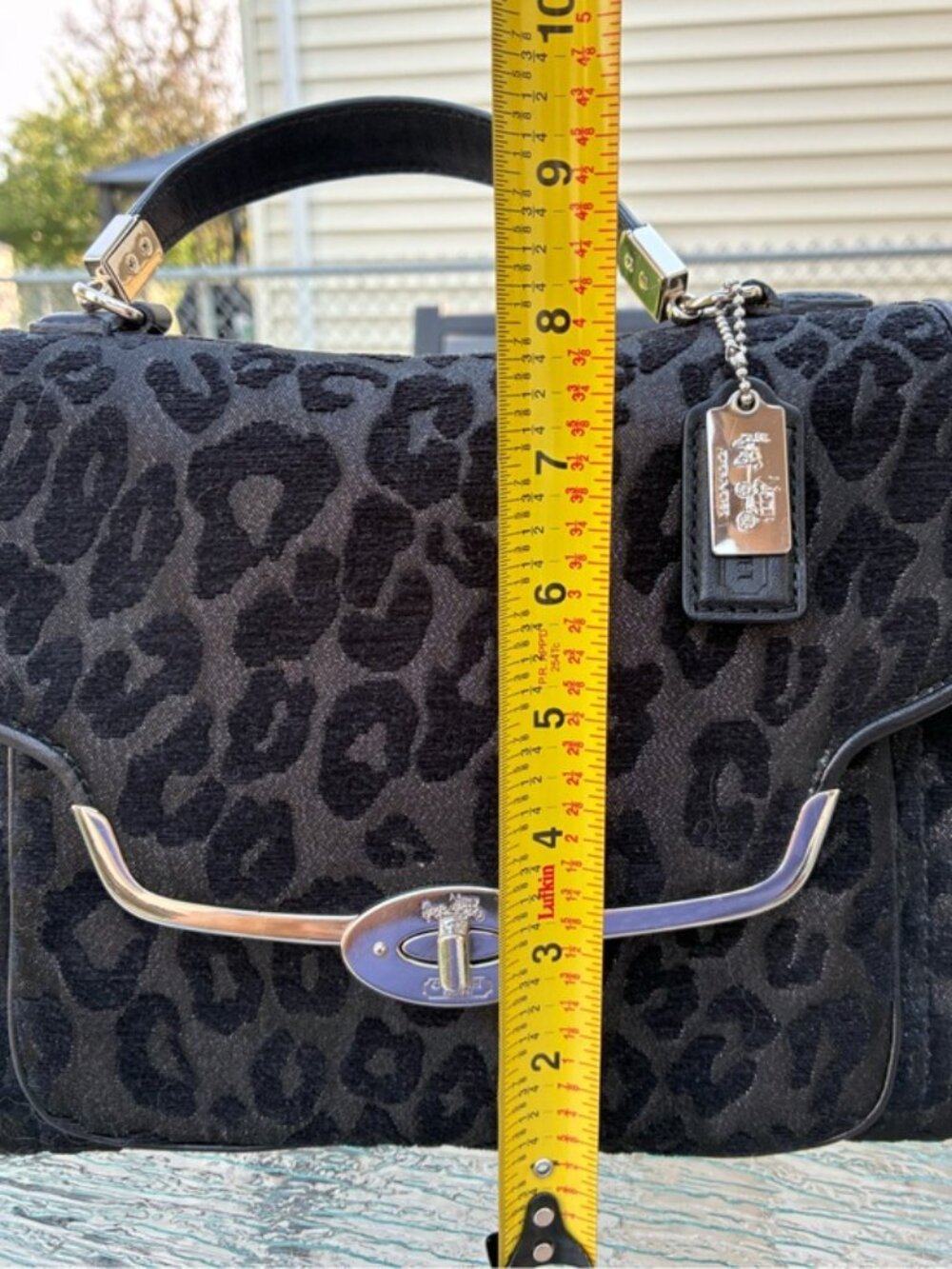 Coach Madison Chenille Ocelot Sadie Flap Satchel - Picture 15 of 16
